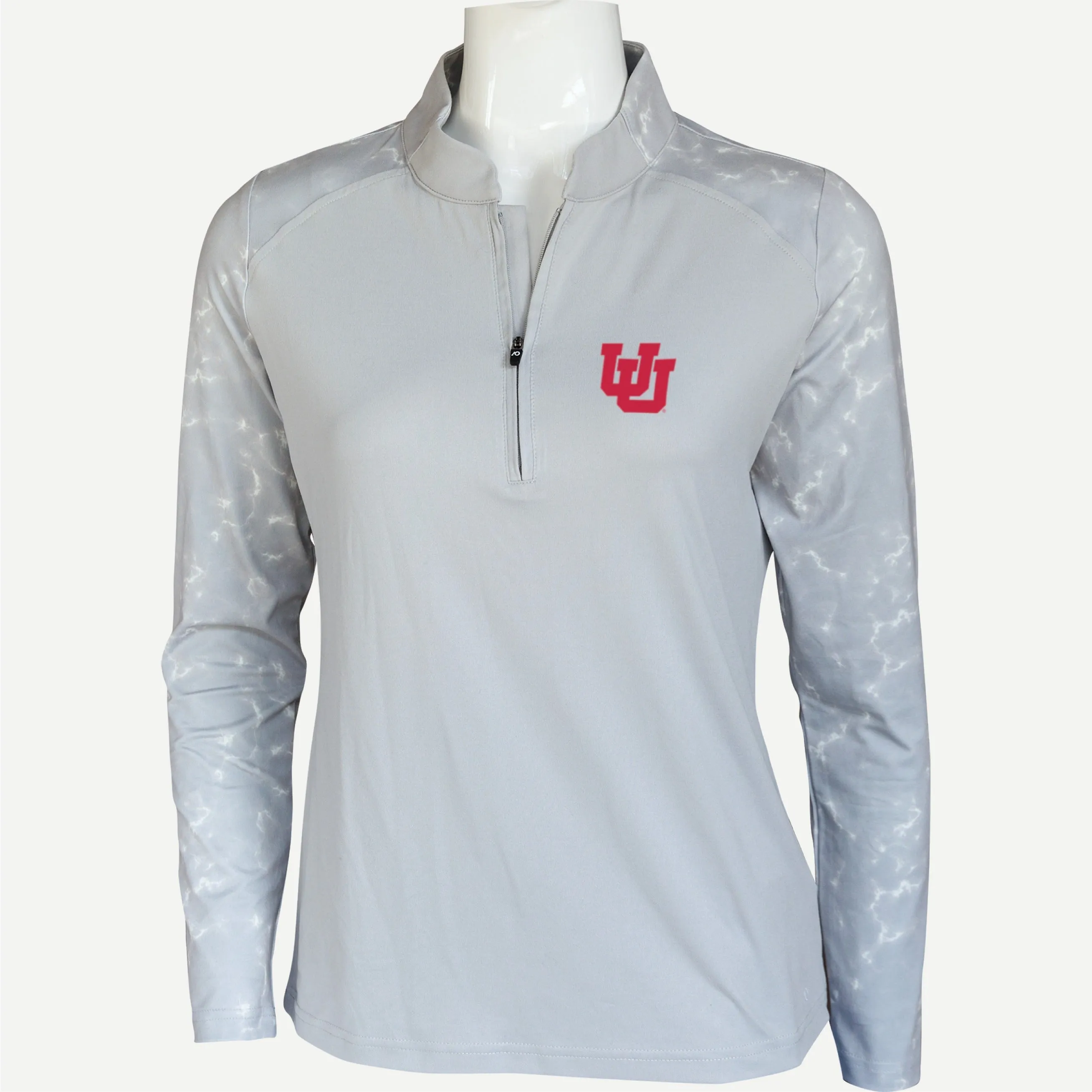 1/4 Zip Mock Pullover Utah - Platinum