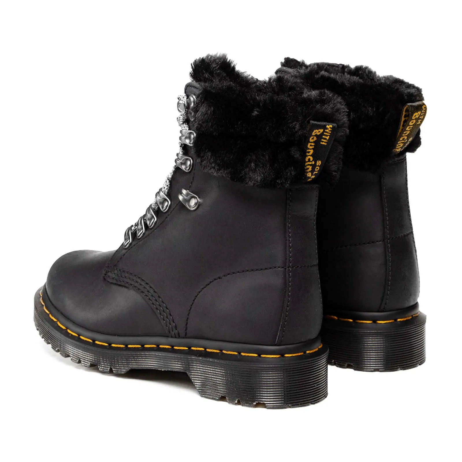 1460 Serena Collar Smooth Waxy Leather Women's Fur-lined Ankle Boots