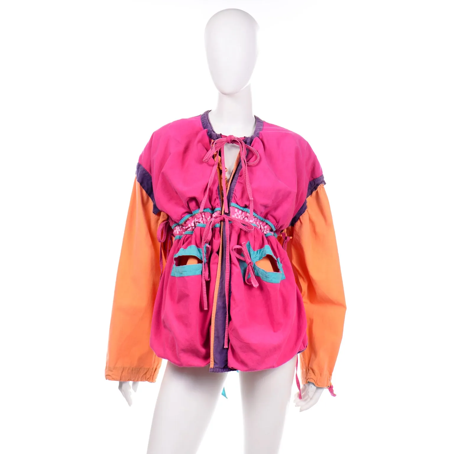 1980s Space Island Light Industries Sili Convertible Jacket Jumpsuit & Bag