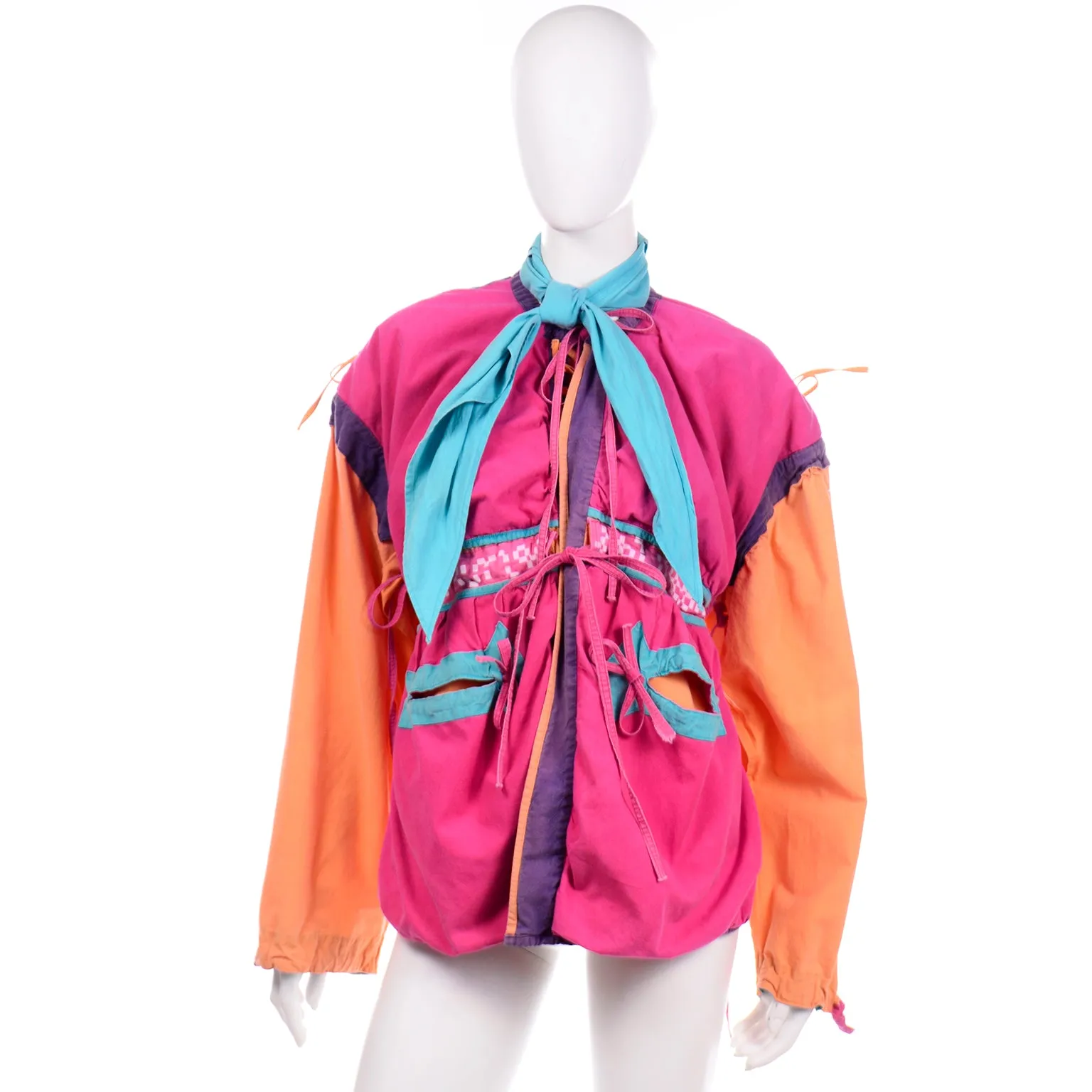 1980s Space Island Light Industries Sili Convertible Jacket Jumpsuit & Bag