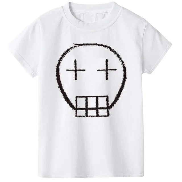 2024 New Children T-Shirt Skull Fashion Cartoons Cotton Short Sleeve Boys T Shirt Kids Tops For Girls Boys summer Clothes 2-10Y