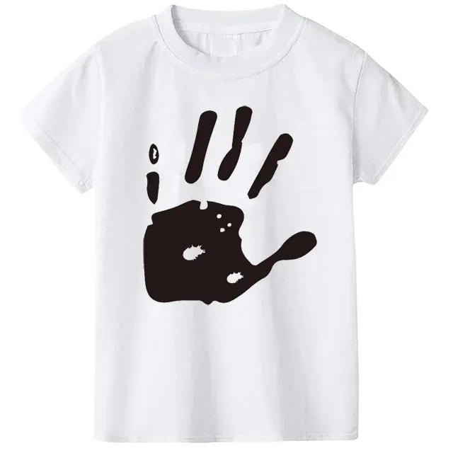 2024 New Children T-Shirt Skull Fashion Cartoons Cotton Short Sleeve Boys T Shirt Kids Tops For Girls Boys summer Clothes 2-10Y