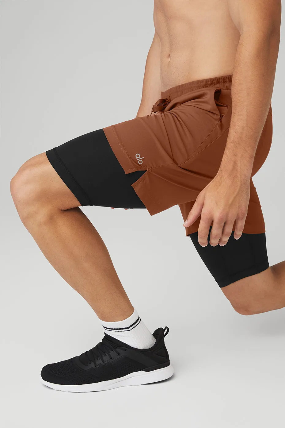 7'' Unity 2 In 1 Short - Rust/Black