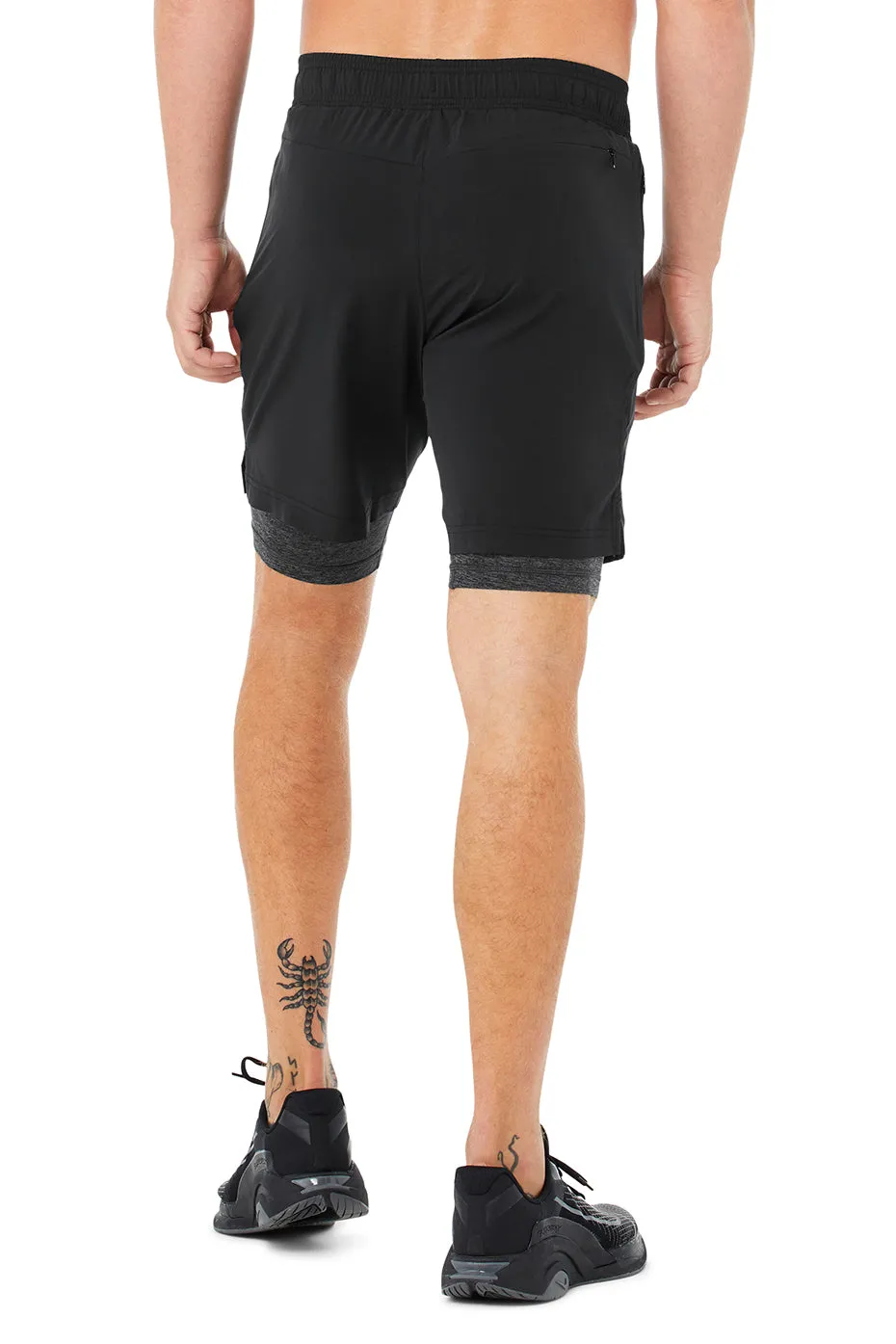 7" Unity 2-In-1 Short - Black/Dark Grey Marl