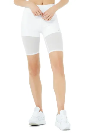 9" High-Waist Lavish Short - White