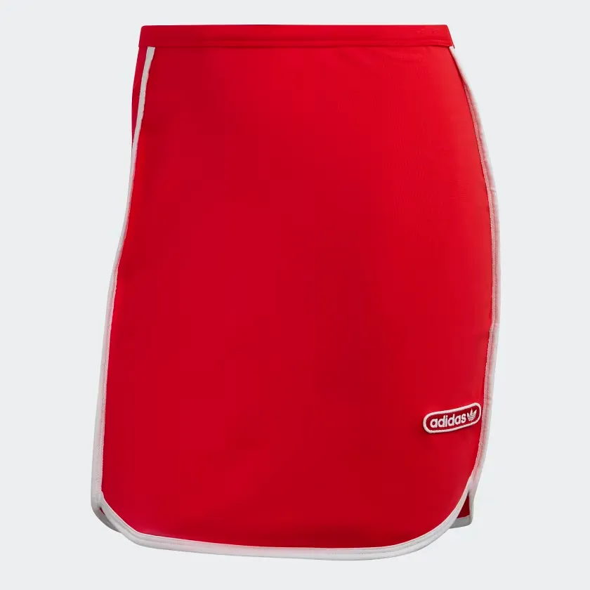 Adidas Women's Binding Details Mini Skirt - Vivid Red