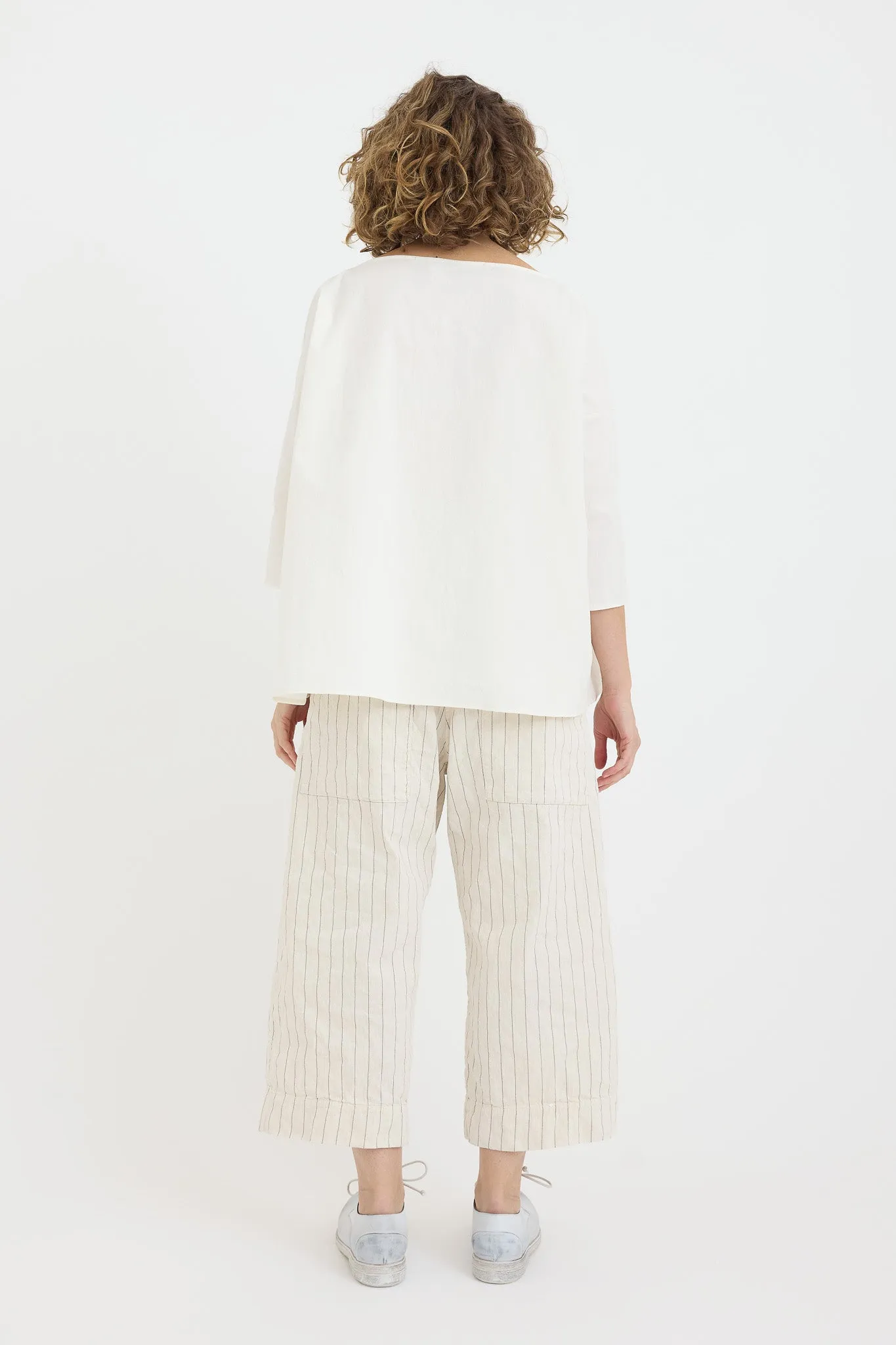 Album di Famiglia - Wrinkled Short Tunic - Off White