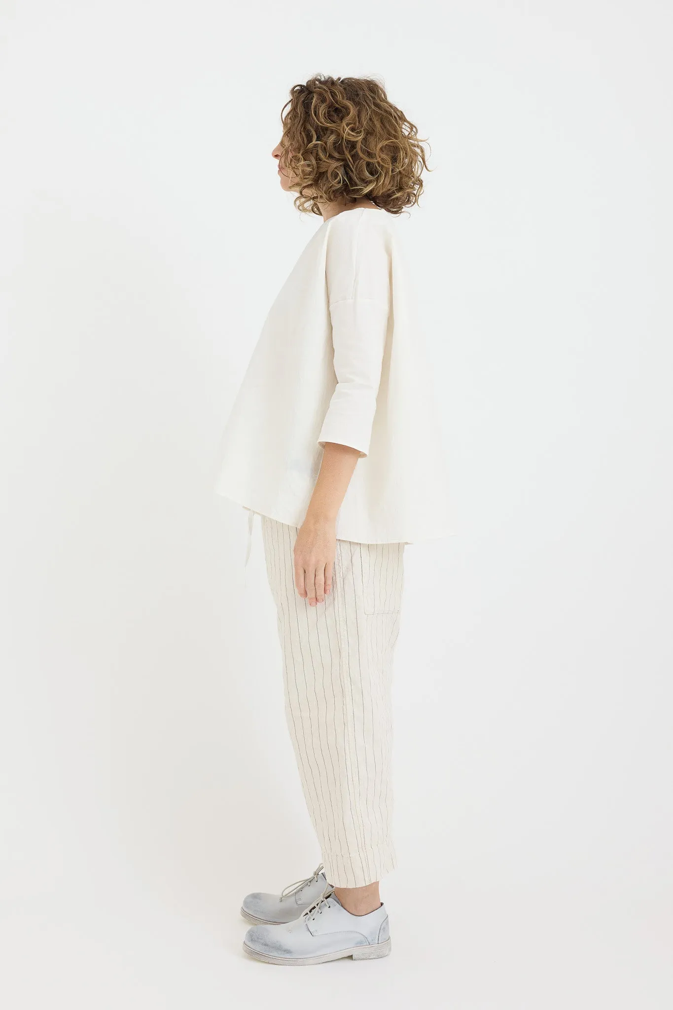 Album di Famiglia - Wrinkled Short Tunic - Off White