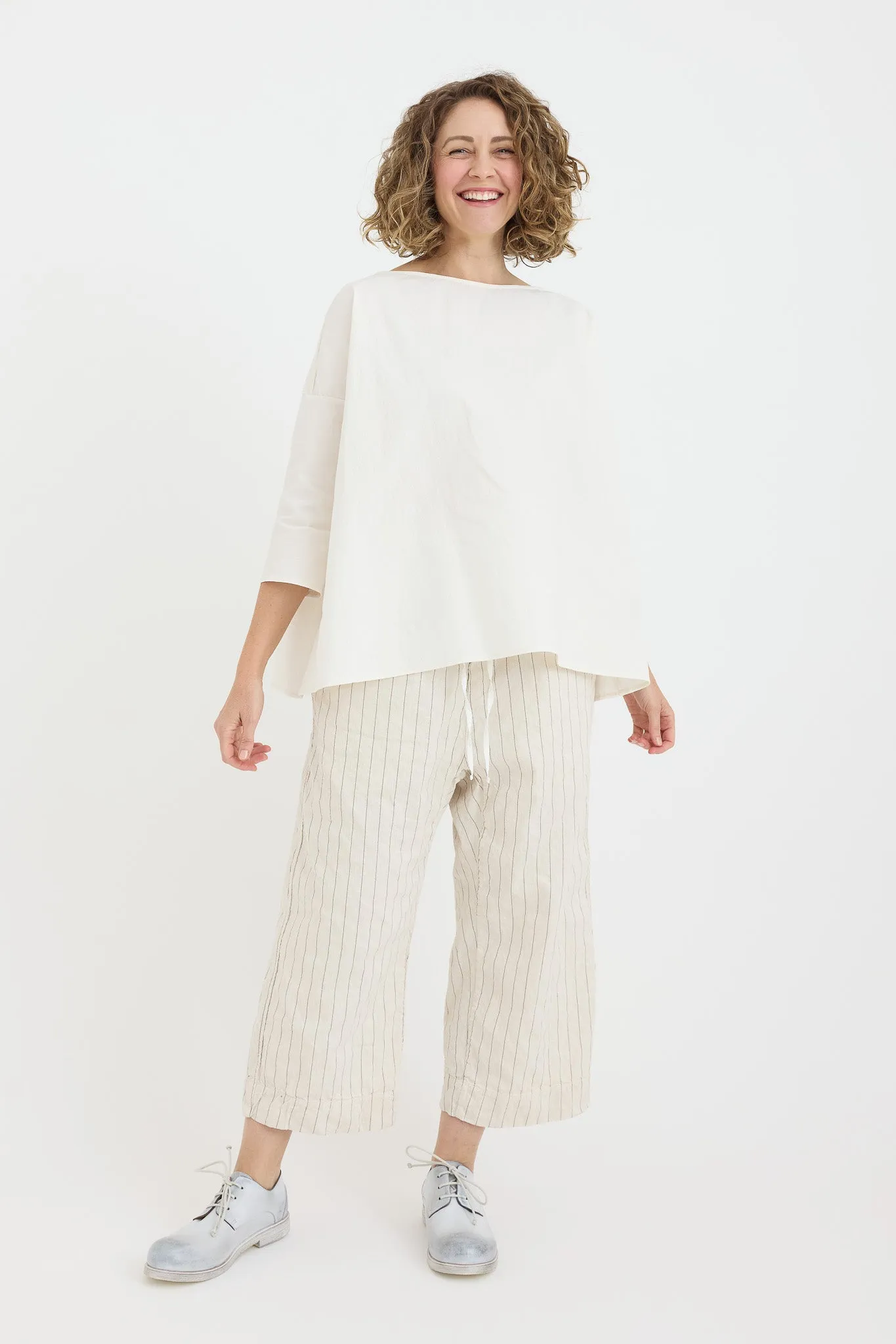 Album di Famiglia - Wrinkled Short Tunic - Off White