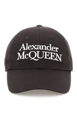 Alexander mcqueen baseball cap with embroidery