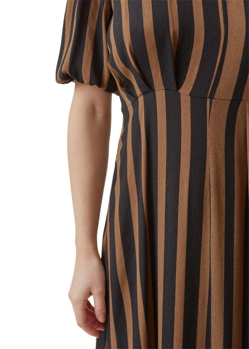 AliciaMD print dress - Bold Sienna Stripe