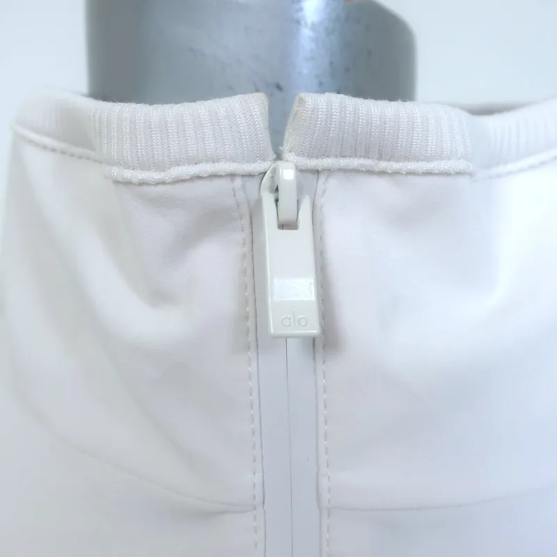 Alo Yoga Cropped Elevation Coverup Jacket White Size Small