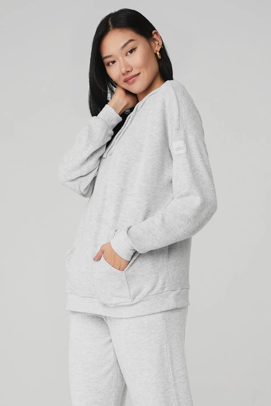 Alolux Cozy Hoodie - Athletic Heather Grey