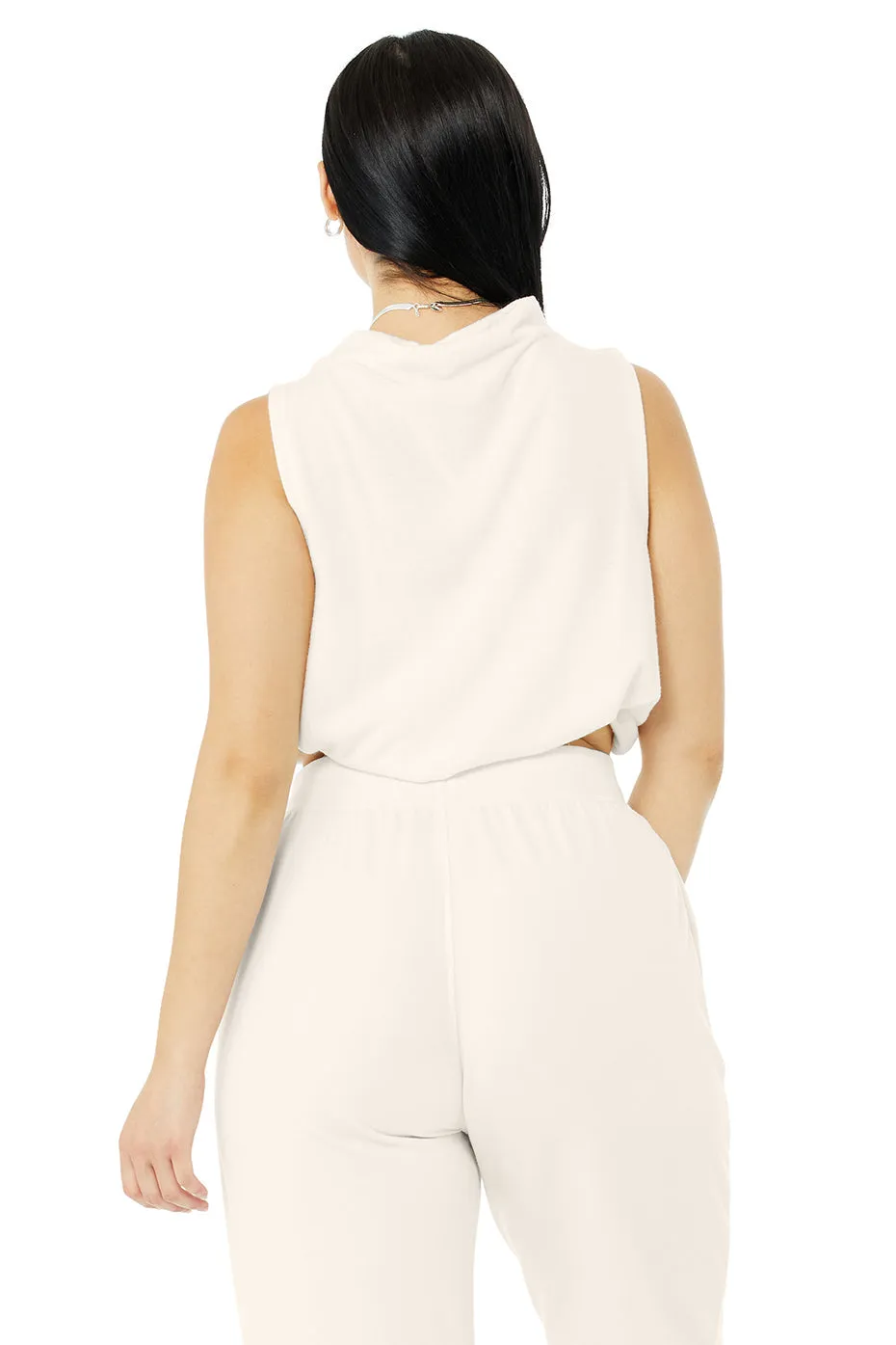 Alolux Soho Mock Neck Tank - Ivory