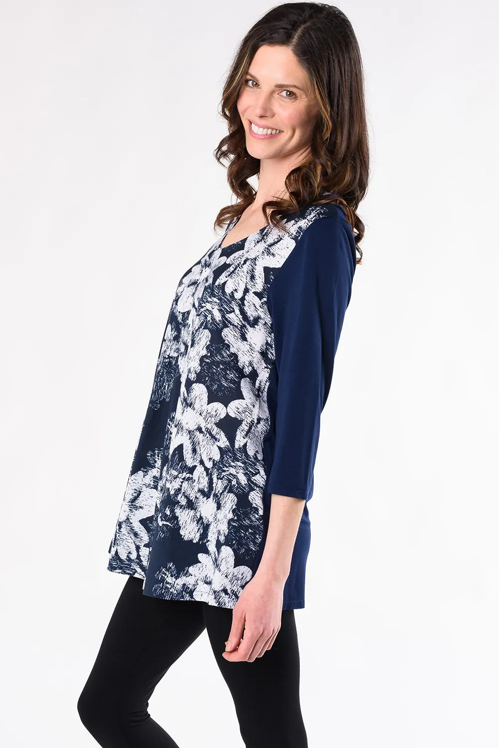 Anna Print Bamboo Tunic - Ink