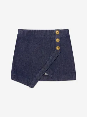 Balmain Girls Wrap Skirt in Blue