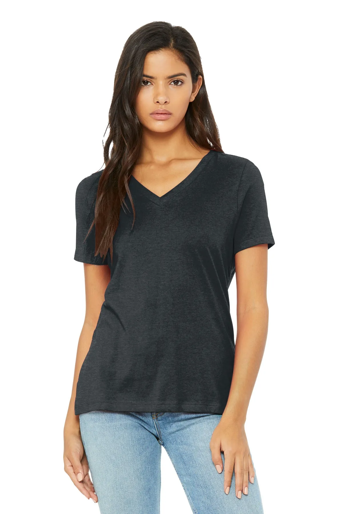 BELLA CANVAS® Women's Relaxed Heather CVC V-Neck Tee BC6405CVC