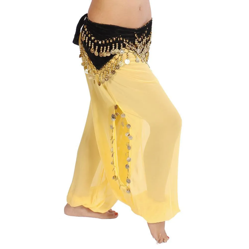 Bellydancer Chiffon Harem Pants with Side Slits | MAIDEN DANCE