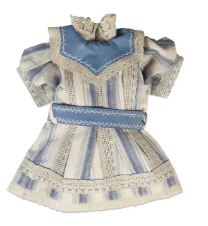 Blue And White Jumeau  Dress