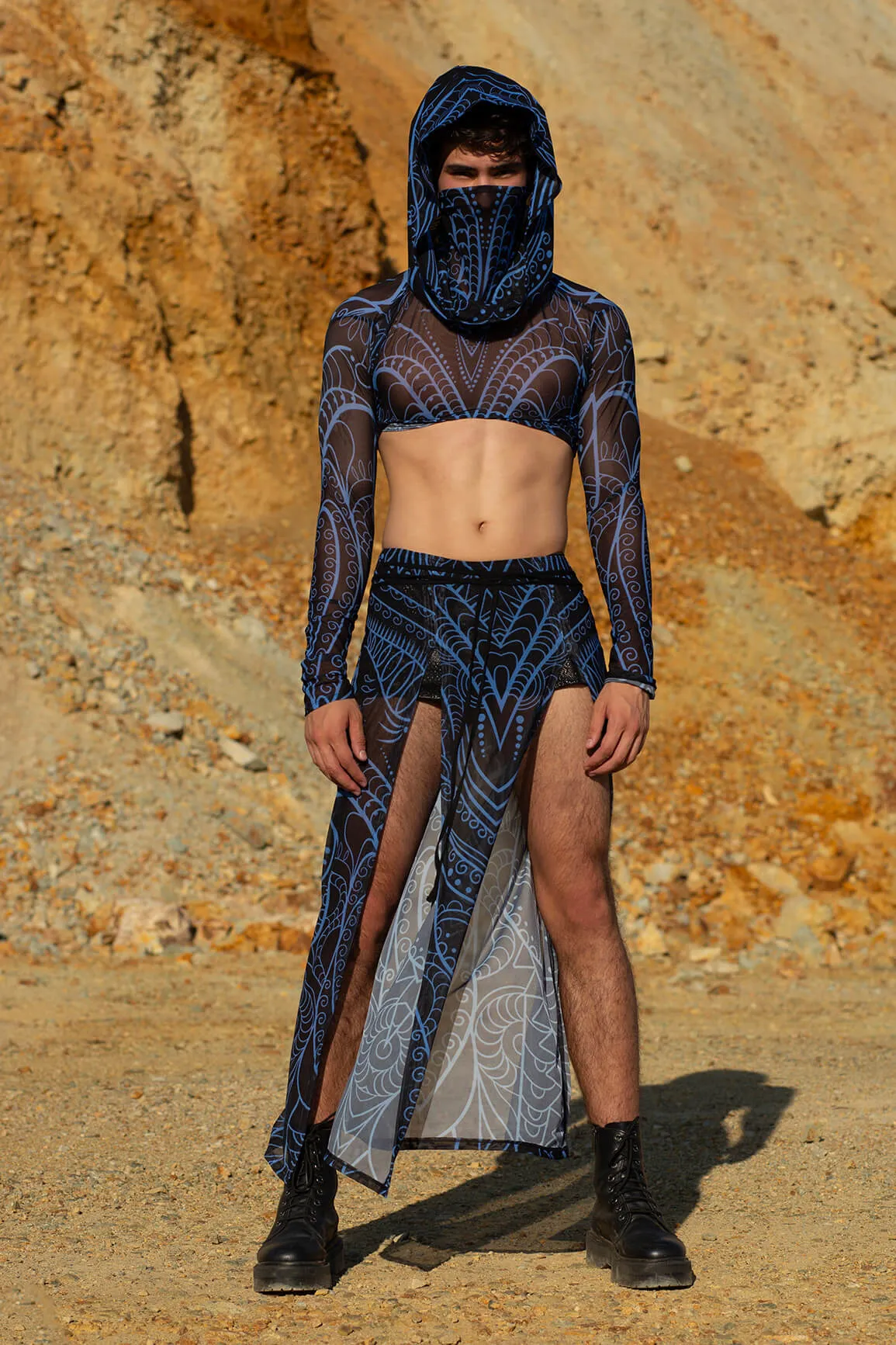 Blue Occult Male Maxi Sarong