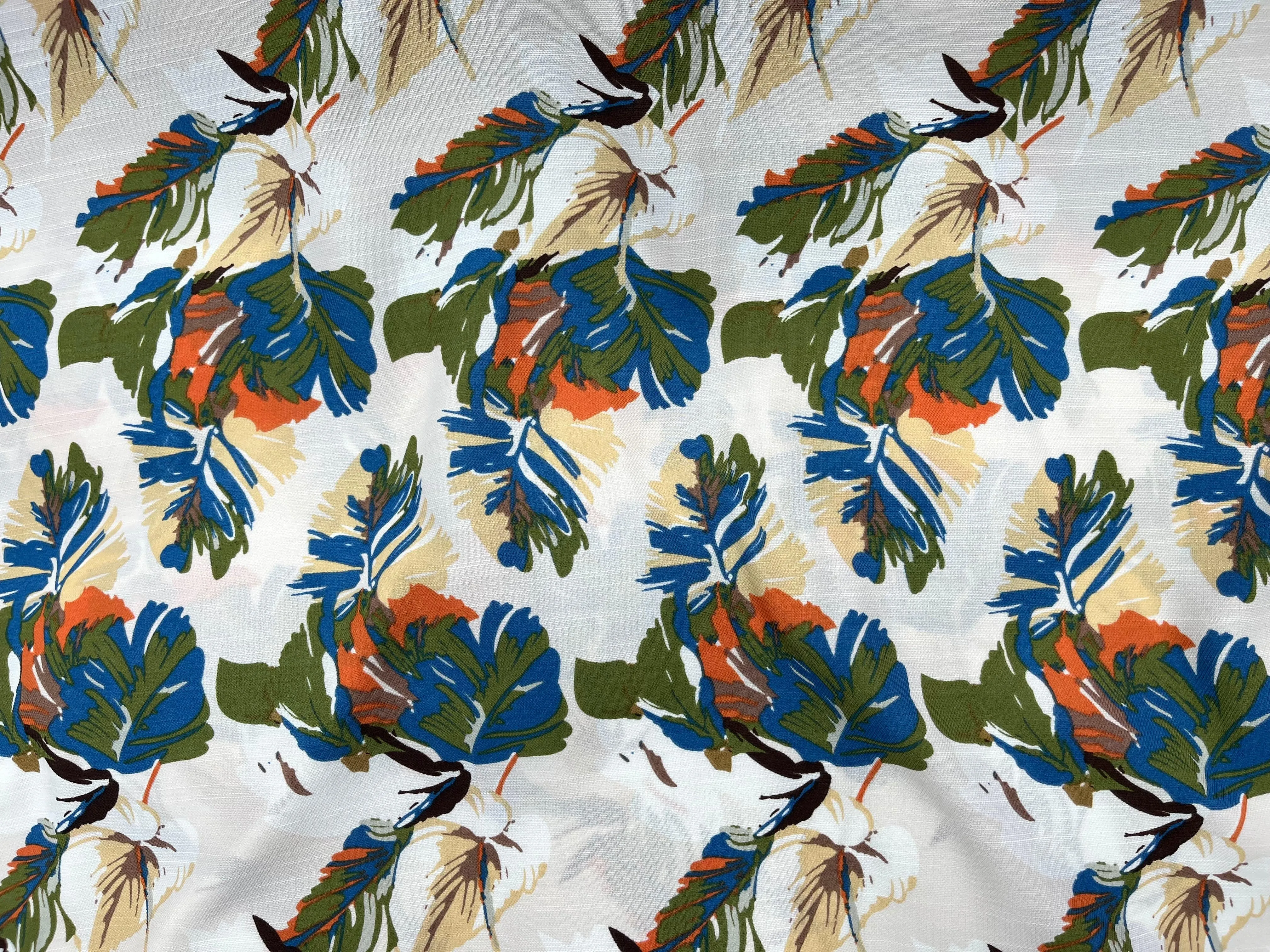 Bold Leaf - Clearance Printed Crepe Fabric