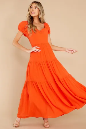 Bright Expressions Burnt Orange Maxi Dress