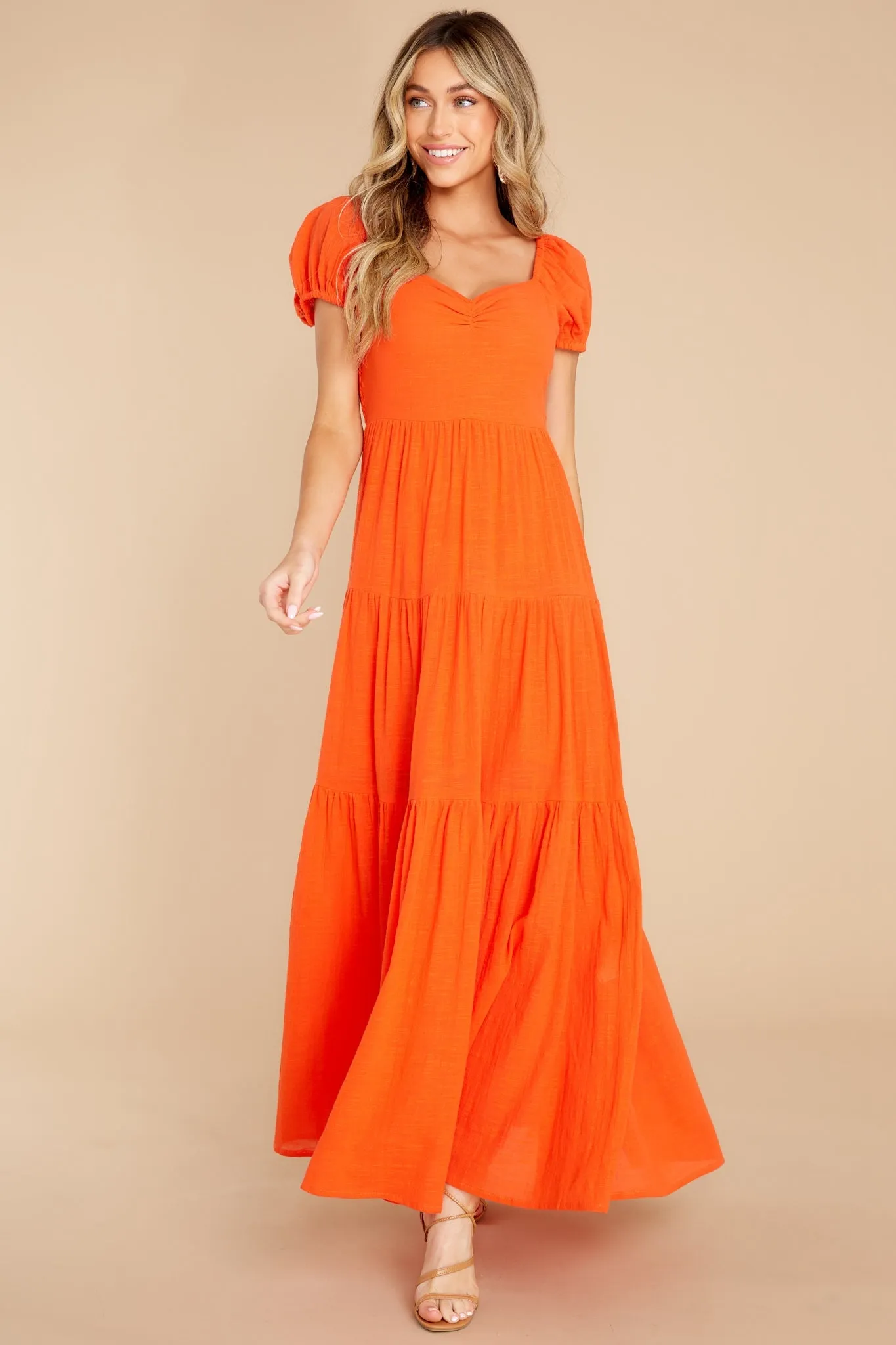 Bright Expressions Burnt Orange Maxi Dress