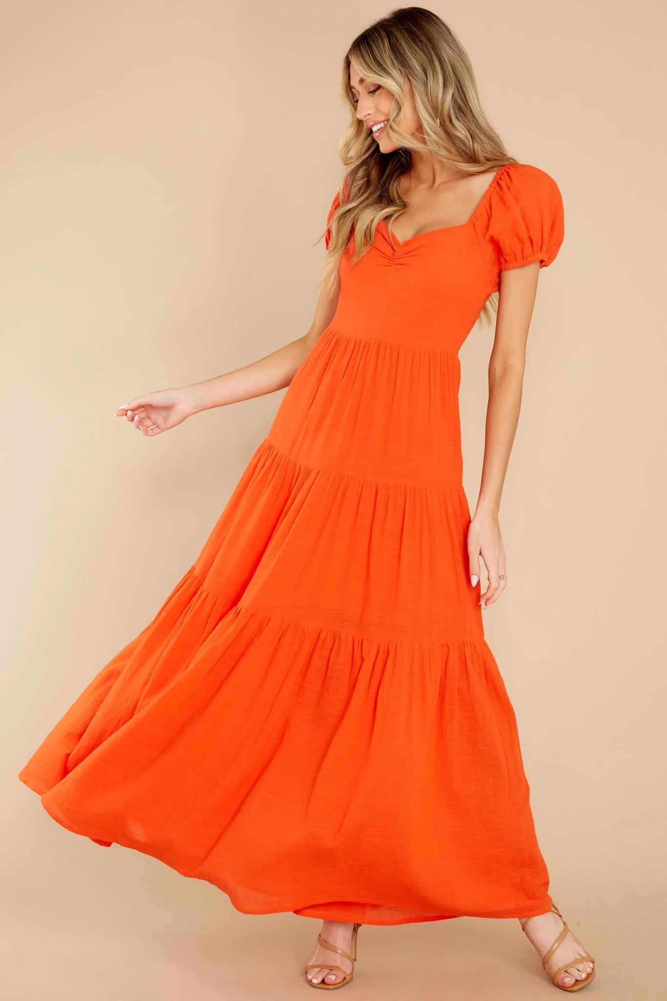 Bright Expressions Burnt Orange Maxi Dress