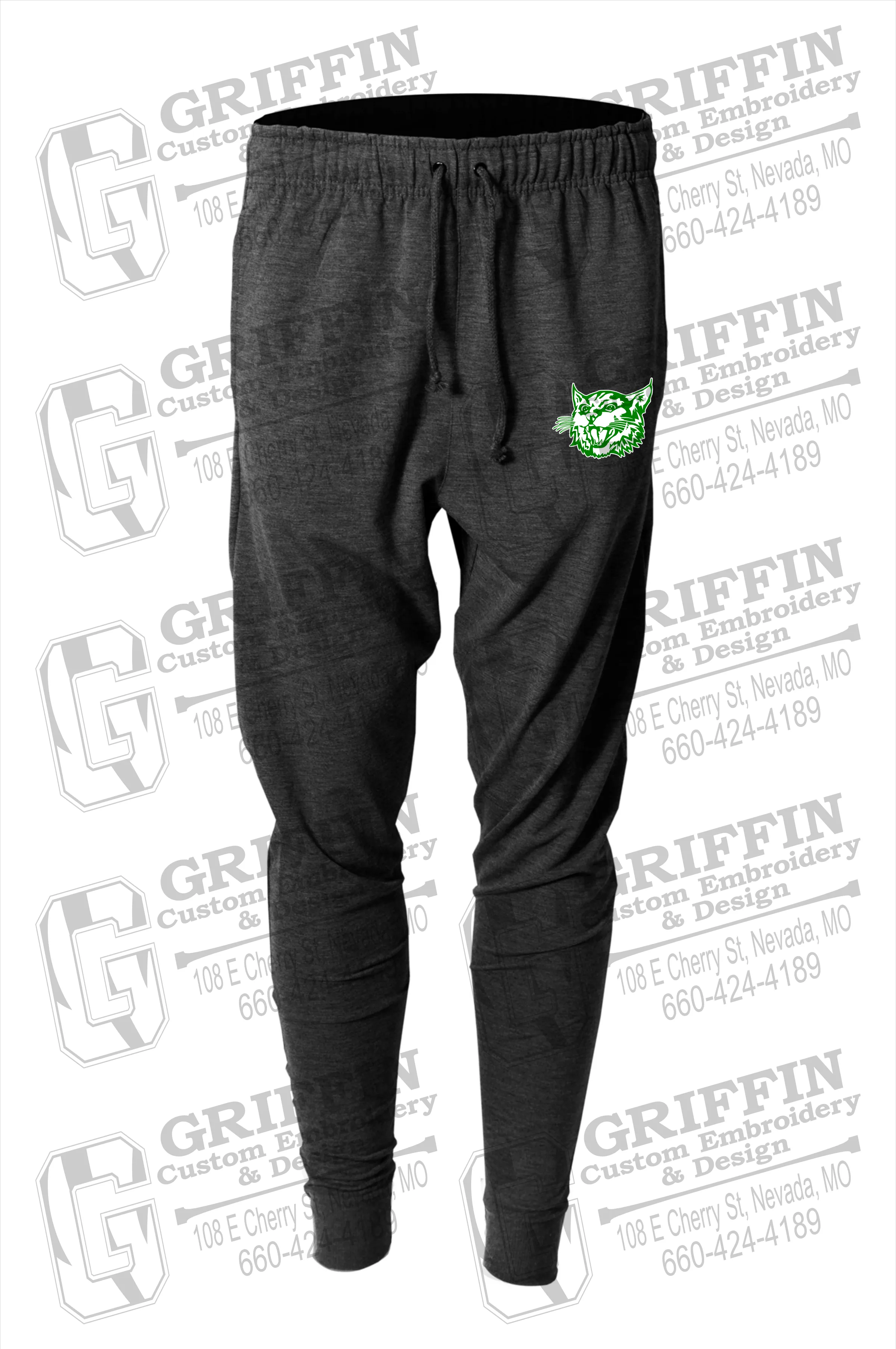 Bronaugh Wildcats Jogger Pants - Wildcat Logo