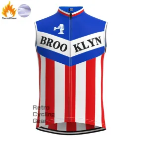 Brooklyn Blue Fleece Retro Cycling Vest