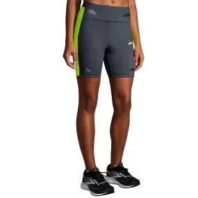 Brooks | Run Visible 6" Short Tight | Women's | Asphalt/Nightlife