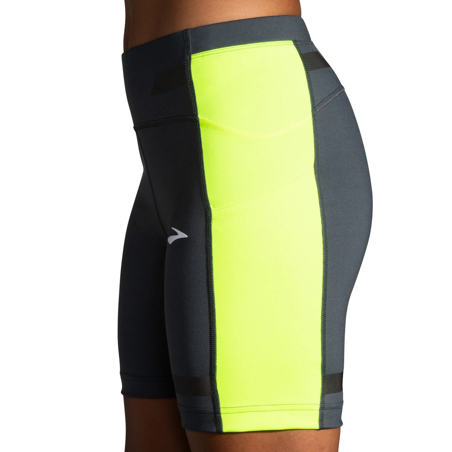 Brooks | Run Visible 6" Short Tight | Women's | Asphalt/Nightlife