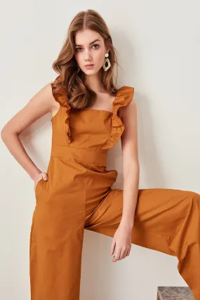 Camel Frills Jumpsuit