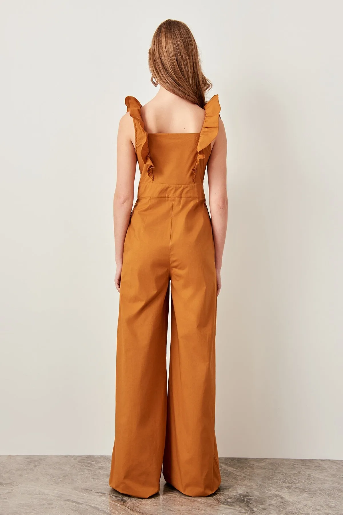 Camel Frills Jumpsuit