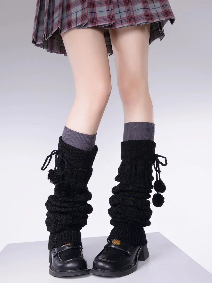 Campus Cozy Japanese Cute Girl JK Uniform Leg Warmers