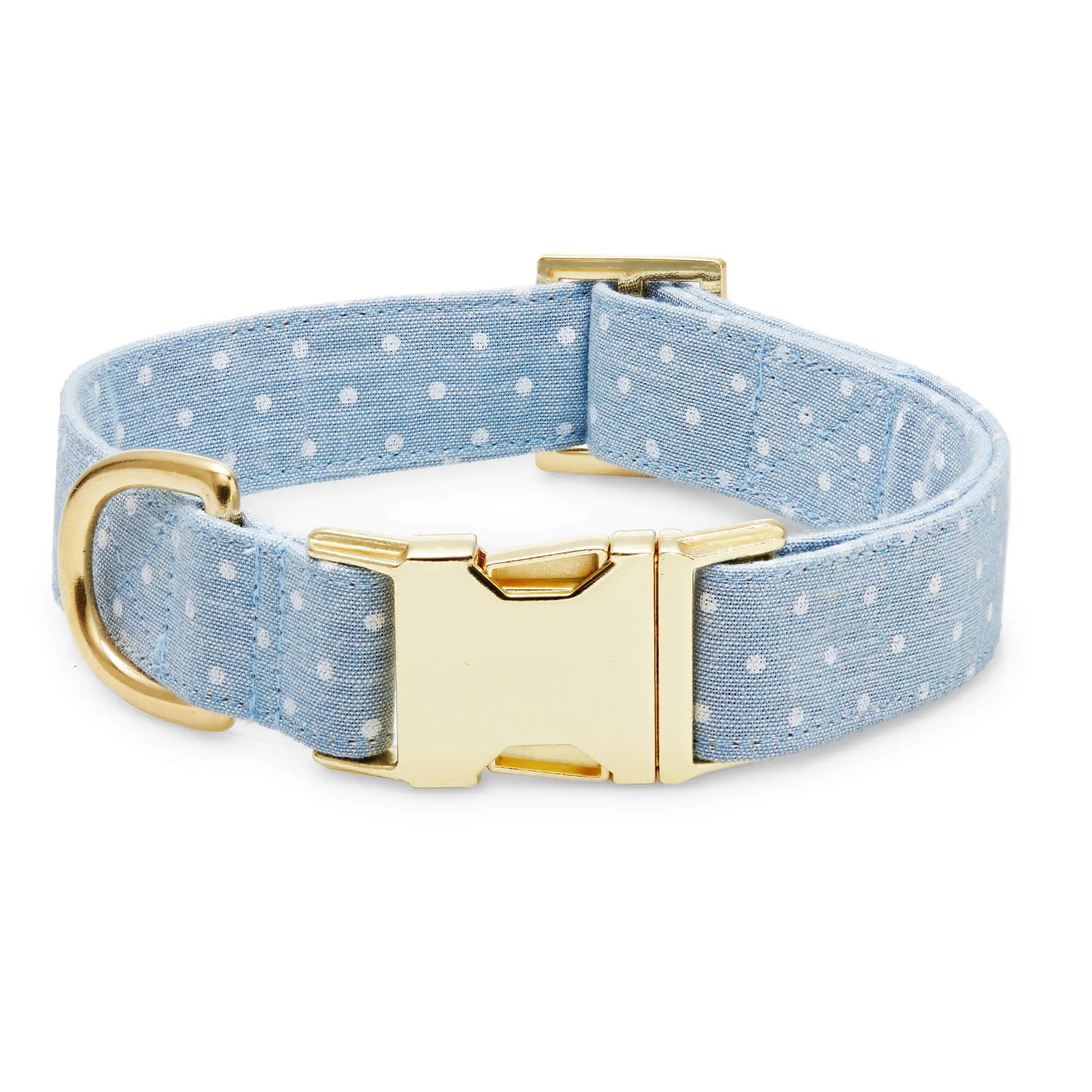 Chambray Dots Bow Tie Collar