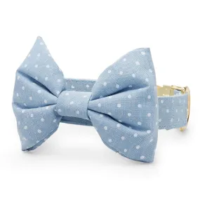 Chambray Dots Bow Tie Collar