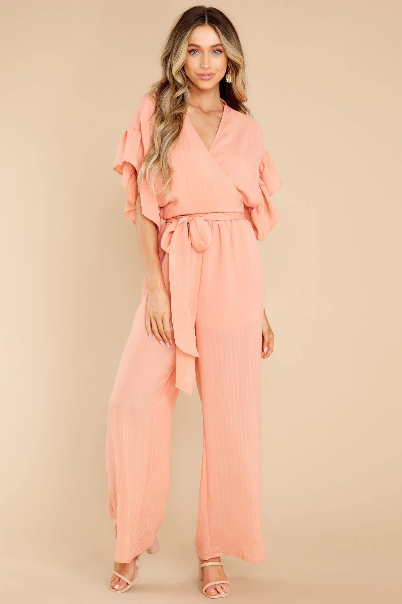 Change Your Destiny Peach Jumpsuit