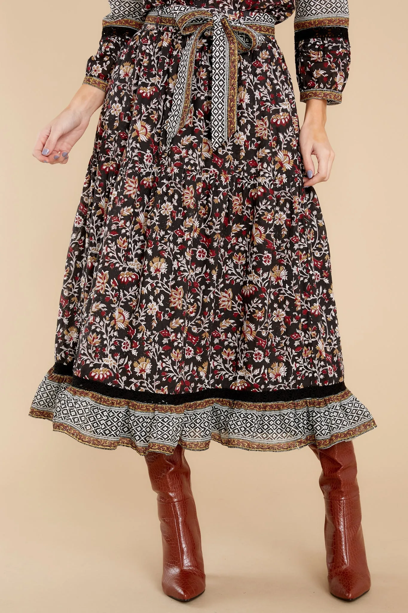 Charlie Lolita Block Print Skirt