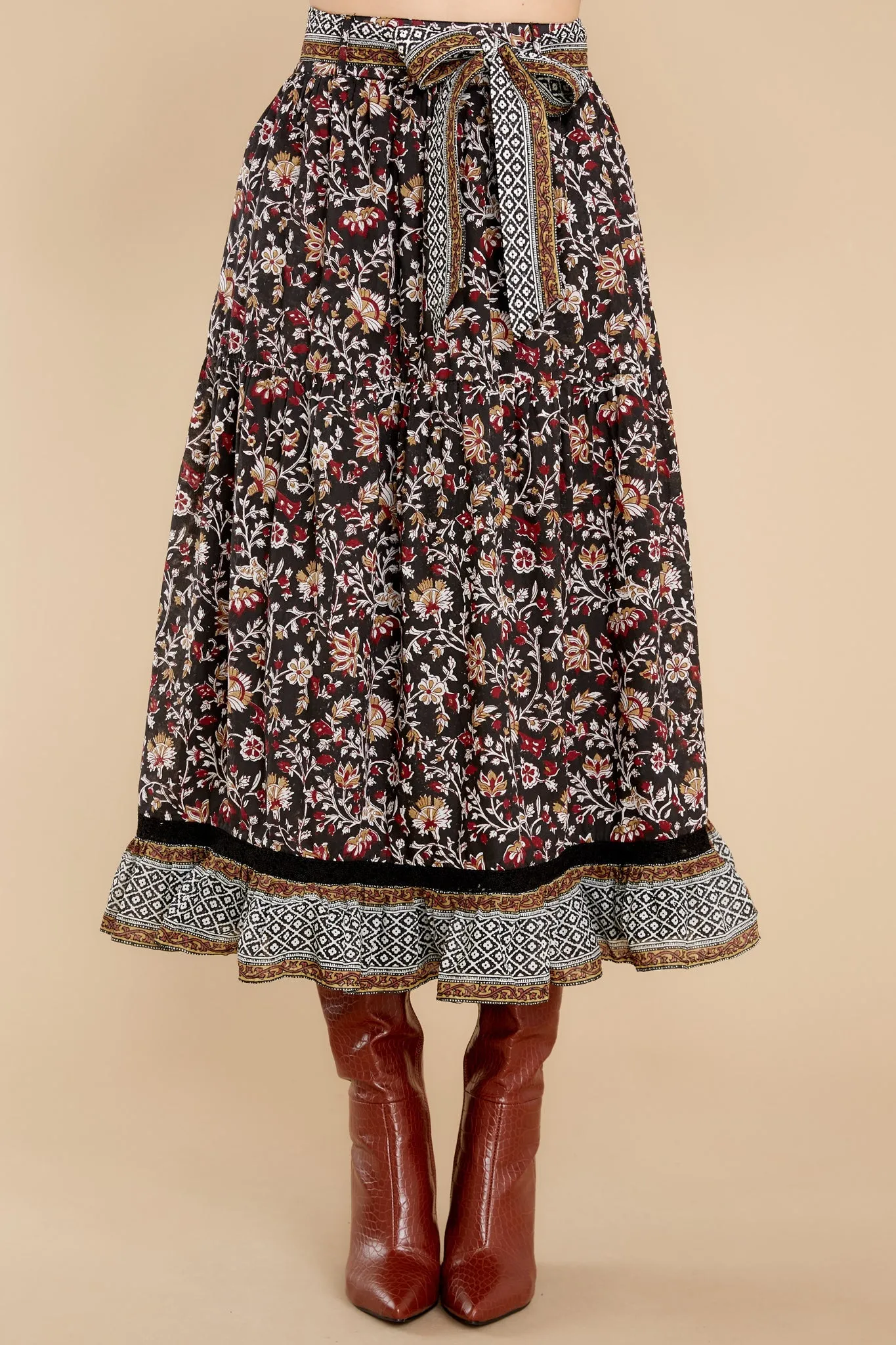 Charlie Lolita Block Print Skirt