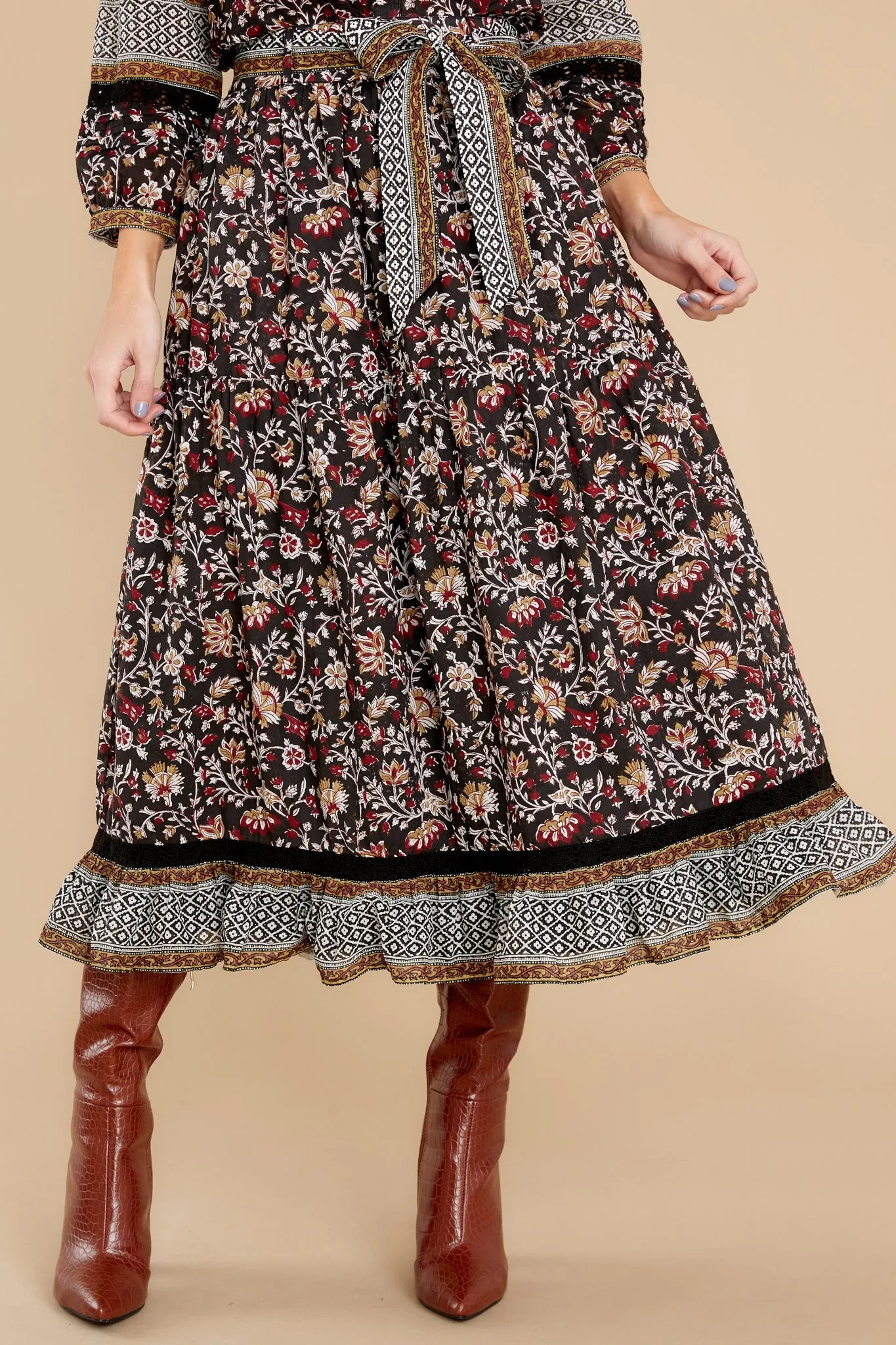 Charlie Lolita Block Print Skirt