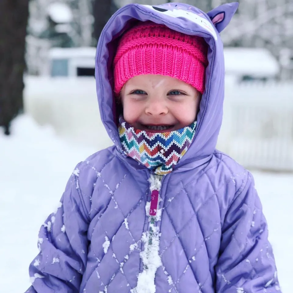 Child's Handmade Neck Warmer Birds and Squirrels