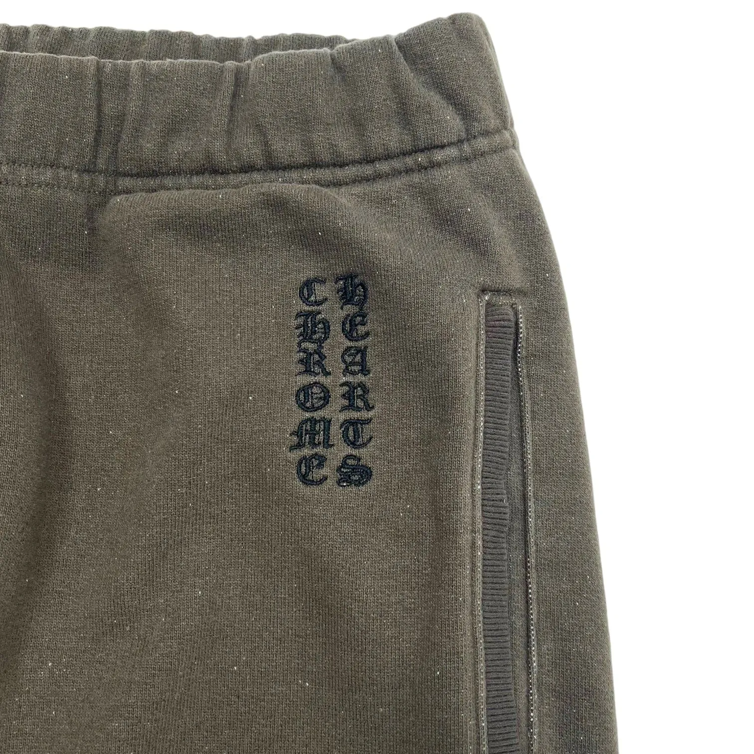 Chrome Hearts Vertical Logo Sweatpants Olive Green Pre-Owned