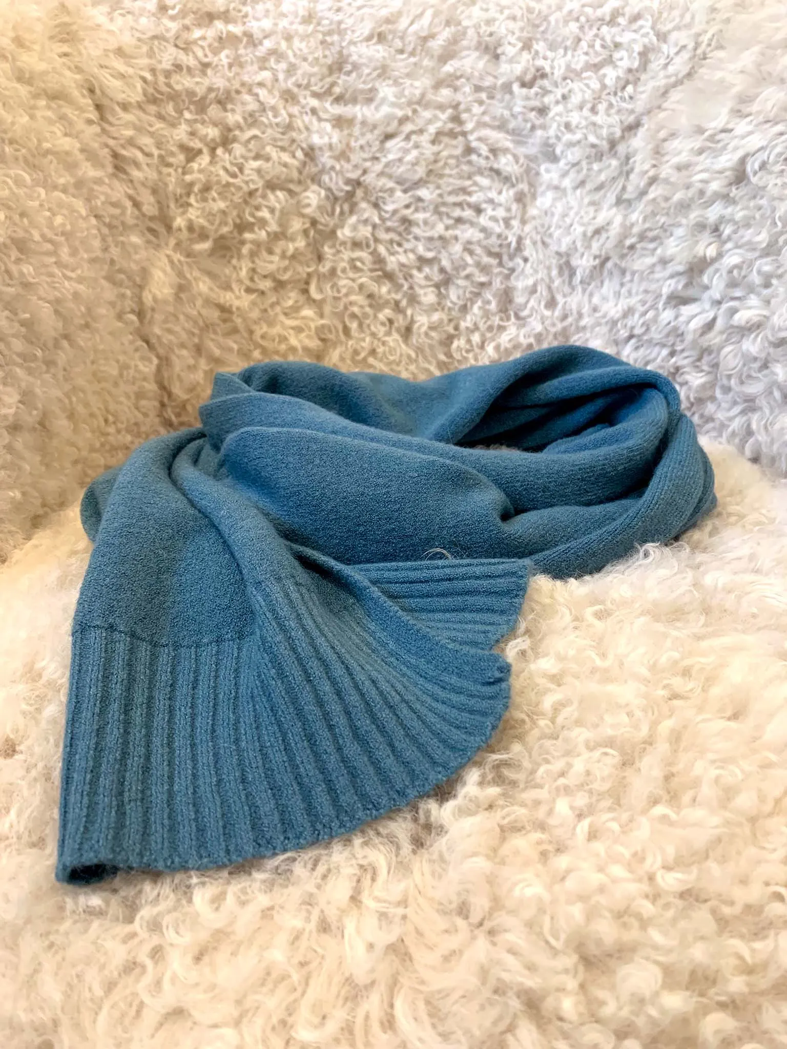 Coby and Cobie Hat and Scarf Set - Petrol Blue