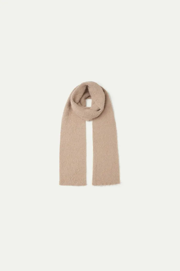 Compania Fantasica Beige Textured Knit Scarf