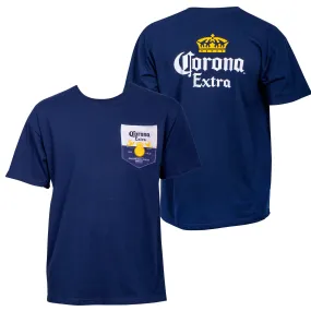 Corona Extra Front and Back Label Pocket T-Shirt