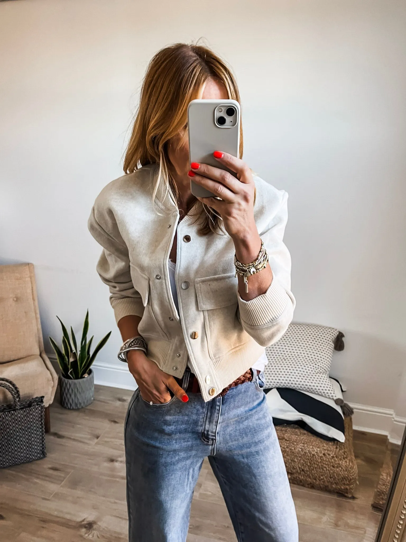 Cropped Bomber Jacket