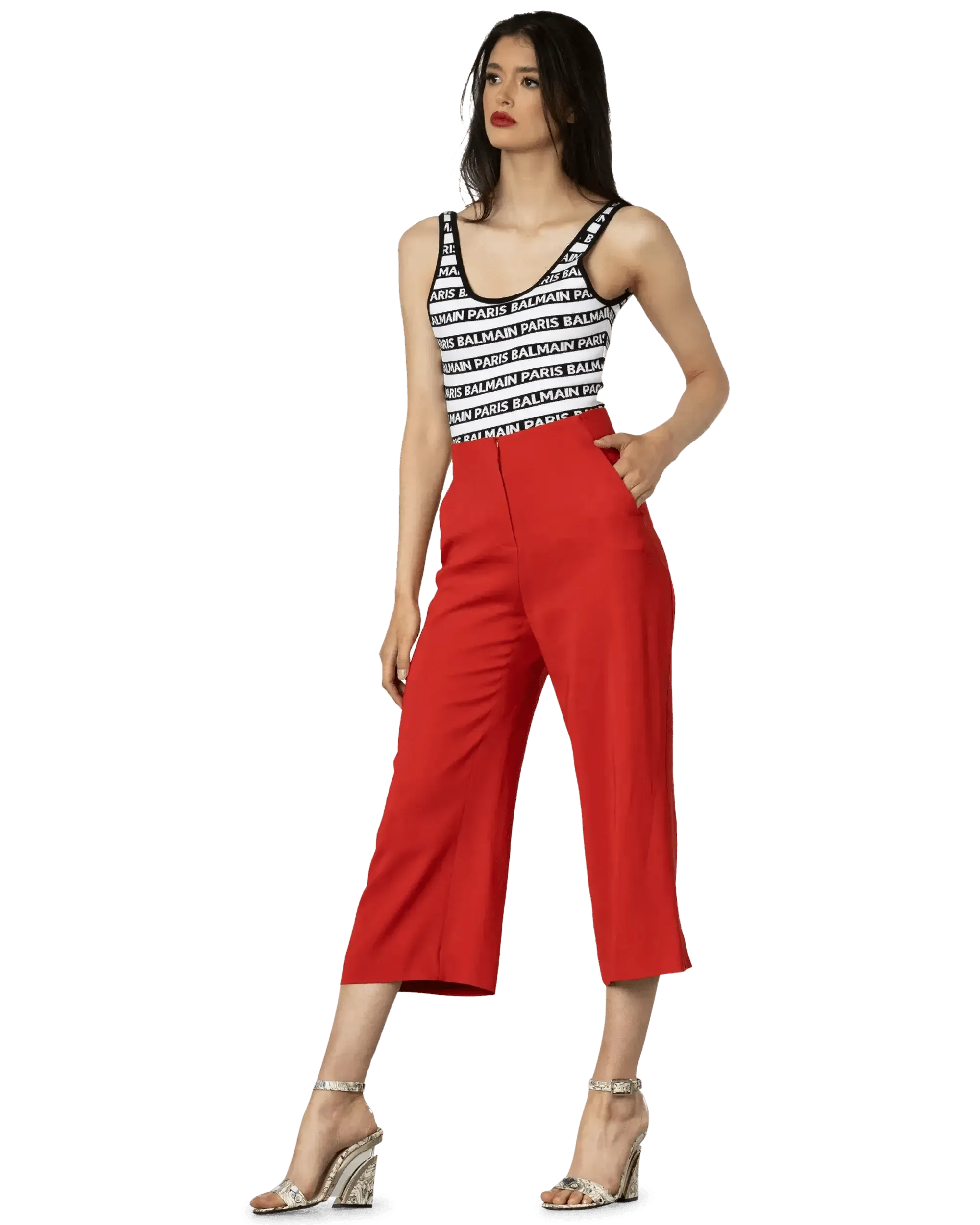 Cropped Wide Leg Trouser