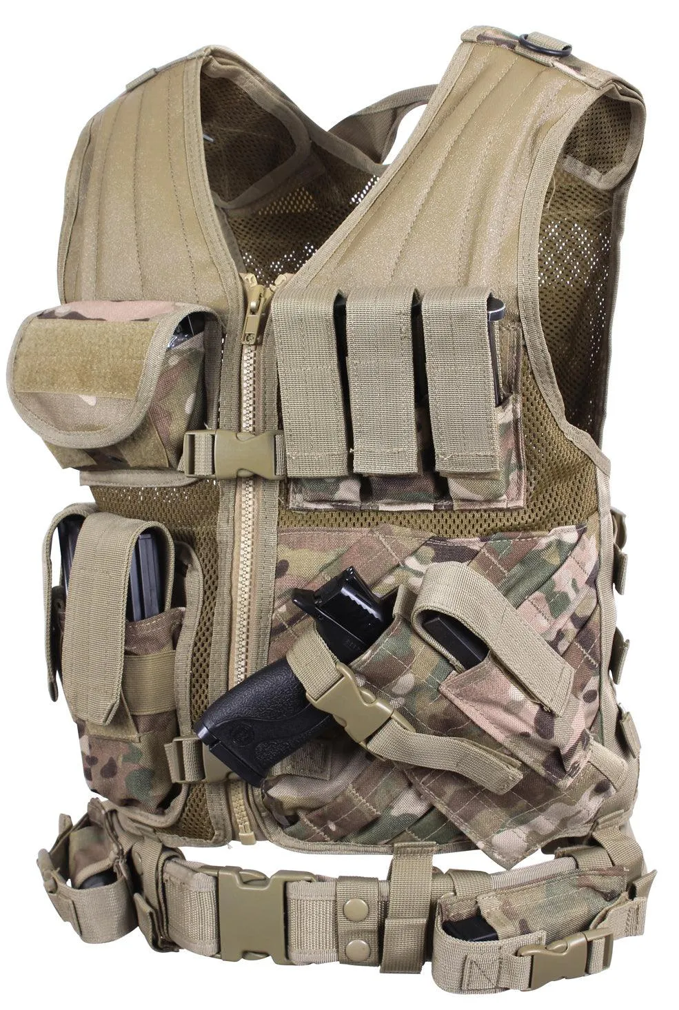 Cross Draw MOLLE Tactical Vest