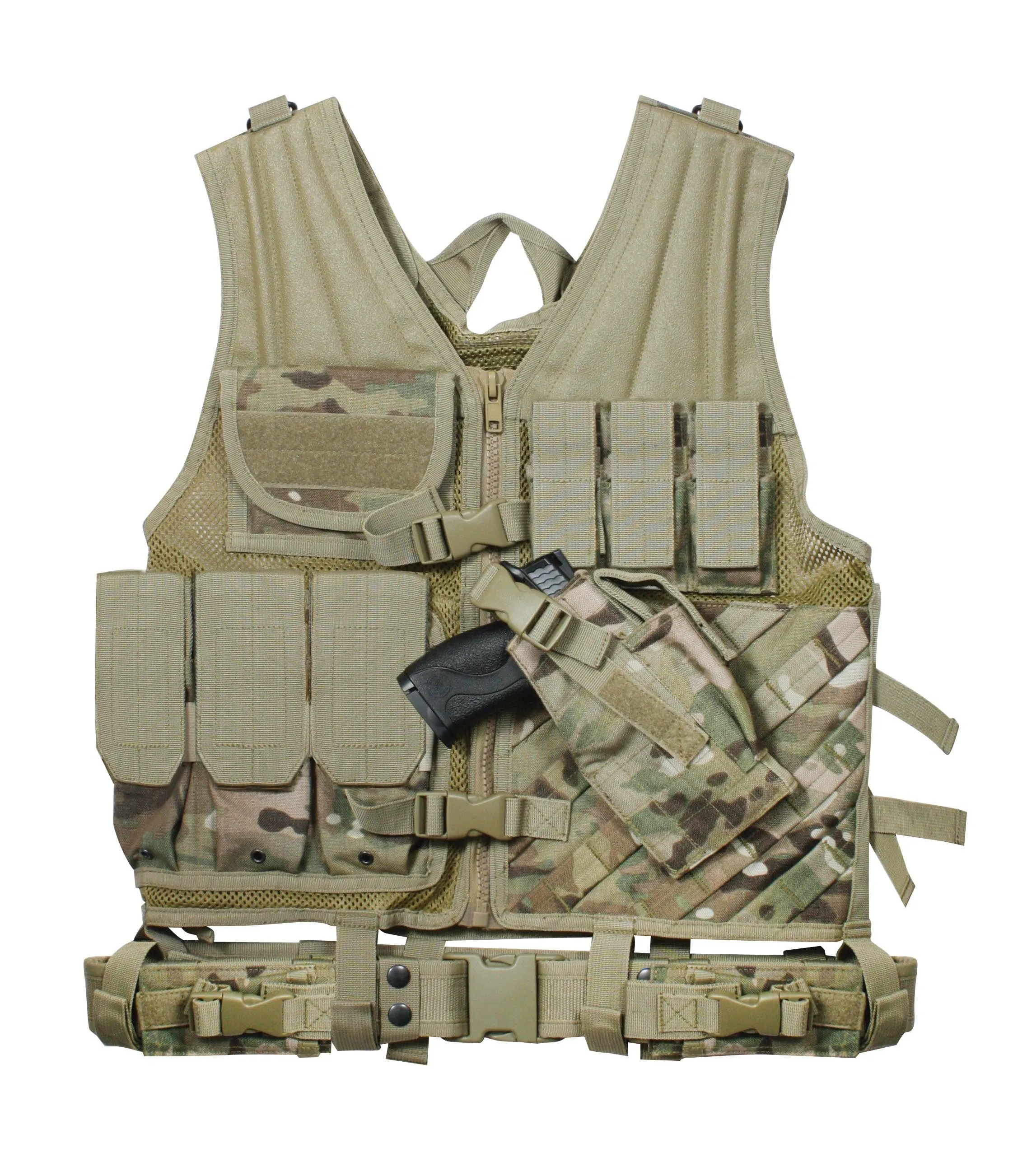 Cross Draw MOLLE Tactical Vest